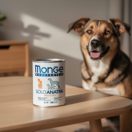 Alimento Monge Pato Para Perro Lata 400g