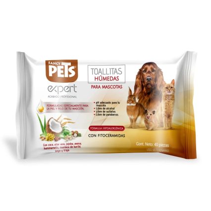 Fancy Pets Expert Toallitas Húmedas — 40 piezas