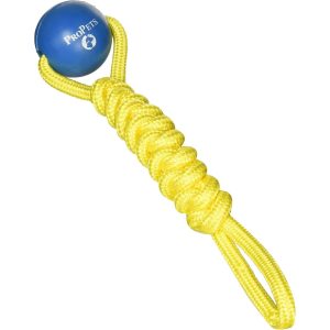 ProPets Pelota con Cuerda — 37 cm · Juguete resistente para morder y jalar